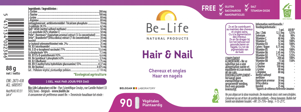 Hair & Nail Capsules afbeelding van document #1, label