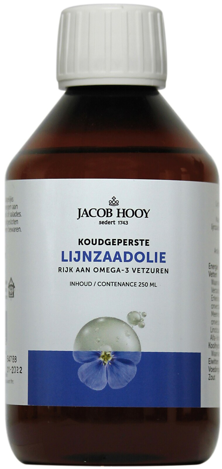 Jacob Hooy Lijnzaadolie 250ml afbeelding
