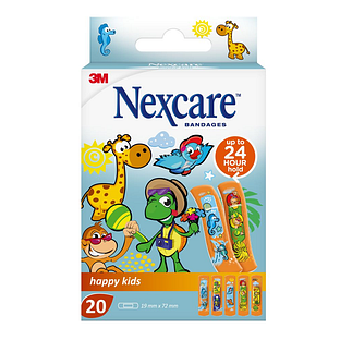 Nexcare Bandages Happy Kids 19 mm x 72 mm 20ST Nexcare Bandages Happy Kids 19 mm x 72 mm 20ST