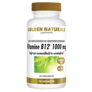 Golden Naturals Vitamine B12 1000mcg Zuigtabletten 240TB