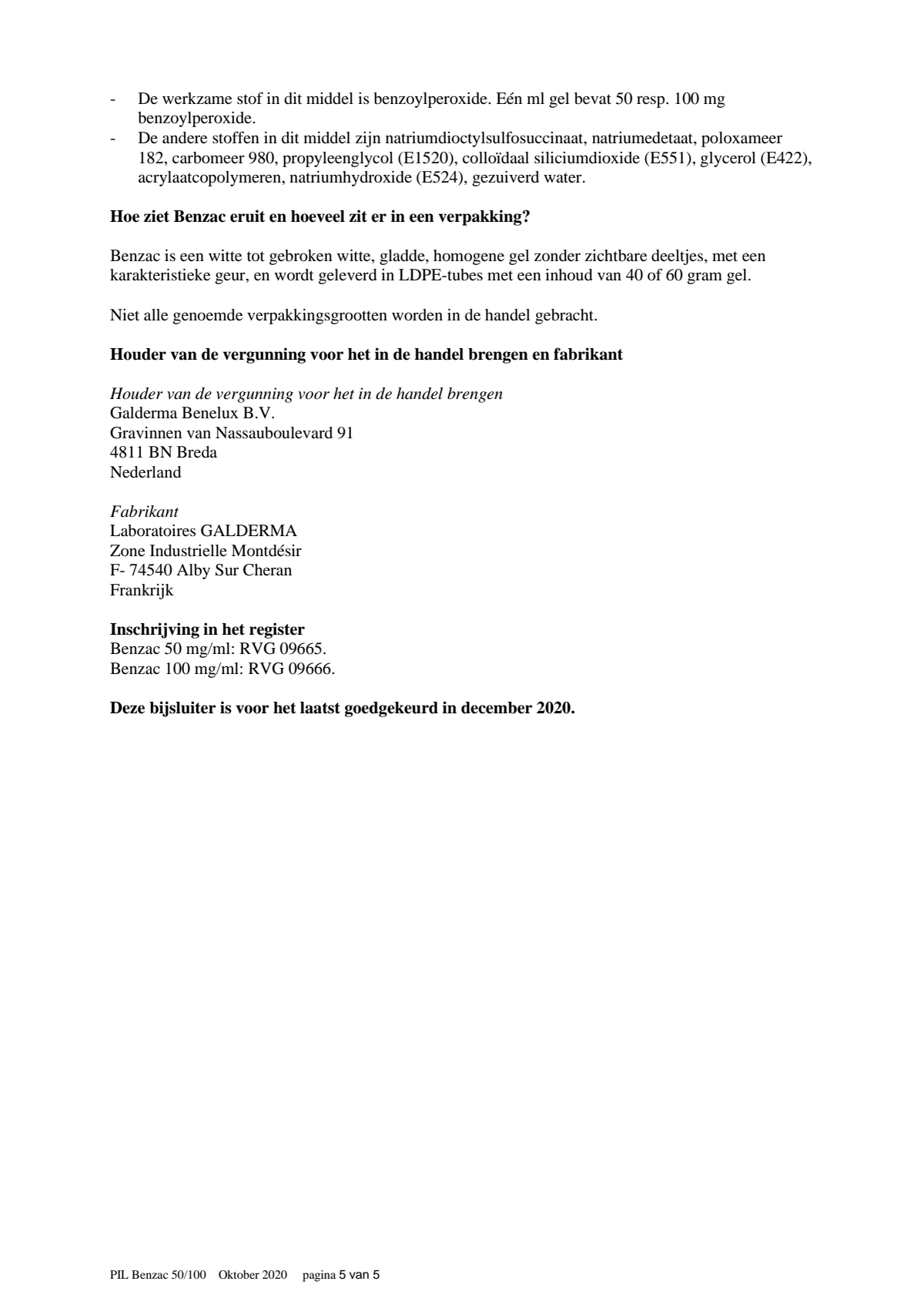 Gel bij Jeugdpuistjes 50 mg/ml afbeelding van document #5, leaflet