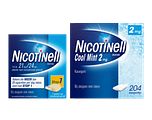 Nicotinell Combineer Pleister 21 mg (7st) en Kauwgom Cool Mint 2 mg (204st) - 2 Stuks