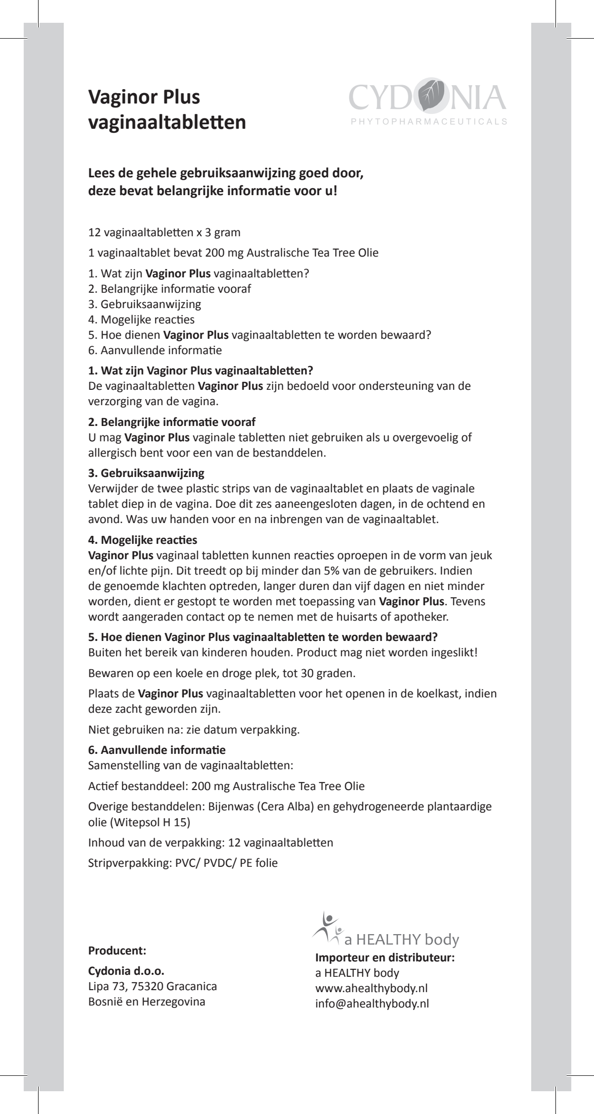 Vaginor Plus Vaginaal Zetpillen afbeelding van document #1, instructions