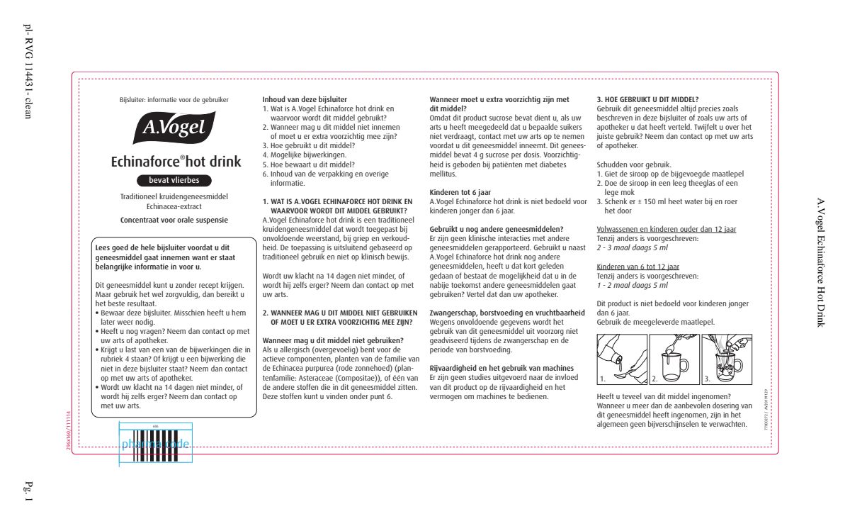 Echinaforce Hot Drink Siroop afbeelding van document #1, leaflet
