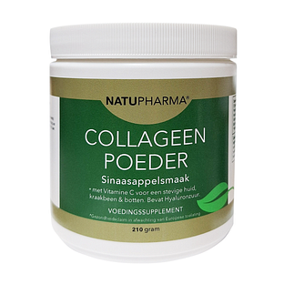 Natupharma Collageen Poeder Sinaasappelsmaak Poeder 210GR Natupharma Collageen Poeder Sinaasappelsmaak Poeder 210GR