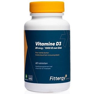Fittergy Vitamine D3 25mcg Met Zink 60TB