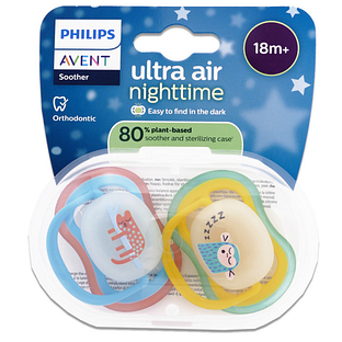 Avent Ultra Air Fopspeen Nacht Poes 18M+ 2ST