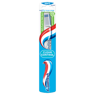 Aquafresh Clean Control Tandenborstel Soft - 100% plasticvrije verpakking 1ST