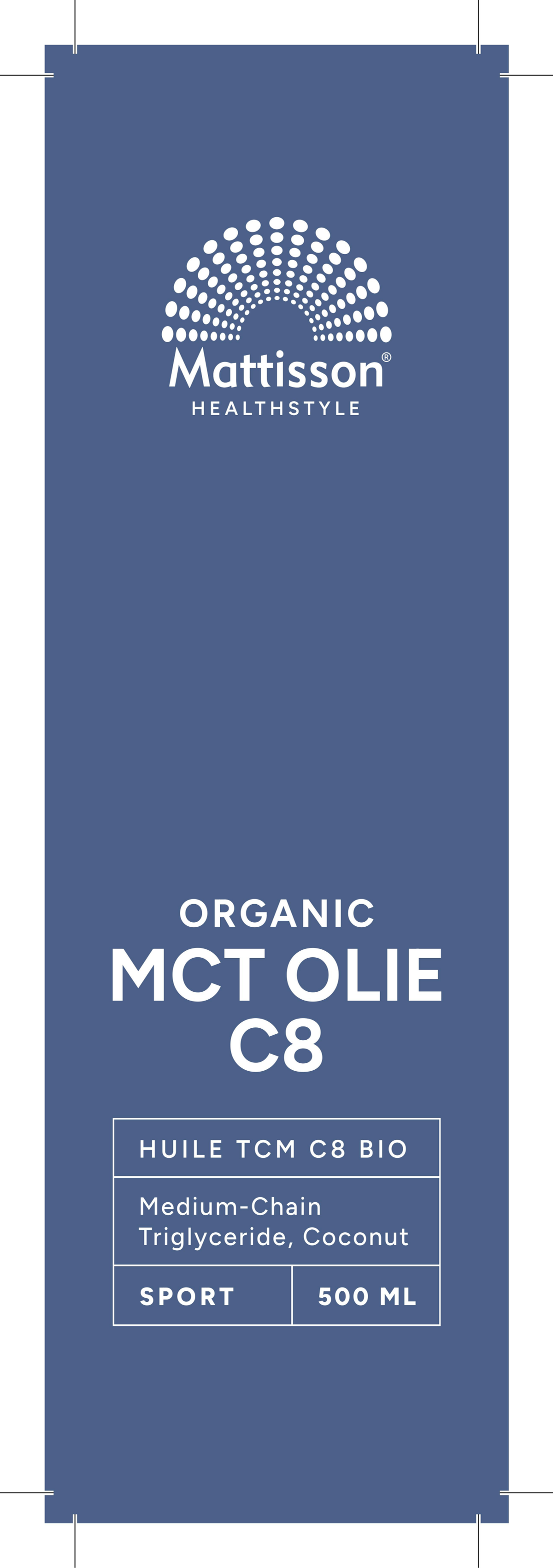 Biologische MCT Olie C8 afbeelding van document #1, label