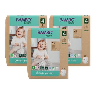 Bambo Nature Maat 4 Luiers L Multiverpakking 3x20ST