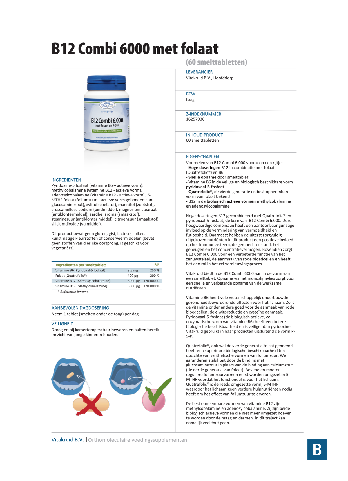 B12 Combi 6.000® met Actief Folaat Vitamine afbeelding van document #1, info_folder