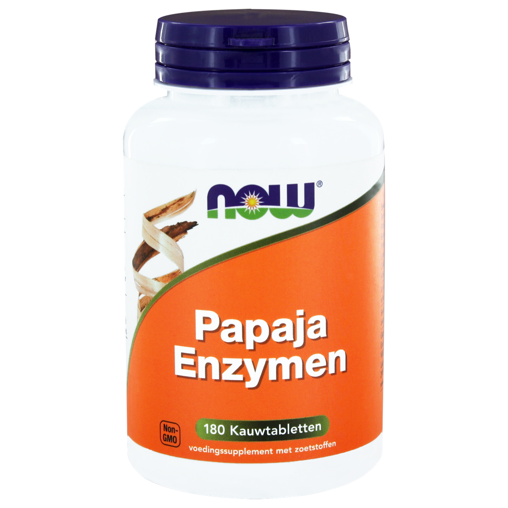 NOW Papaja Enzymen Kauwtabletten 180TB