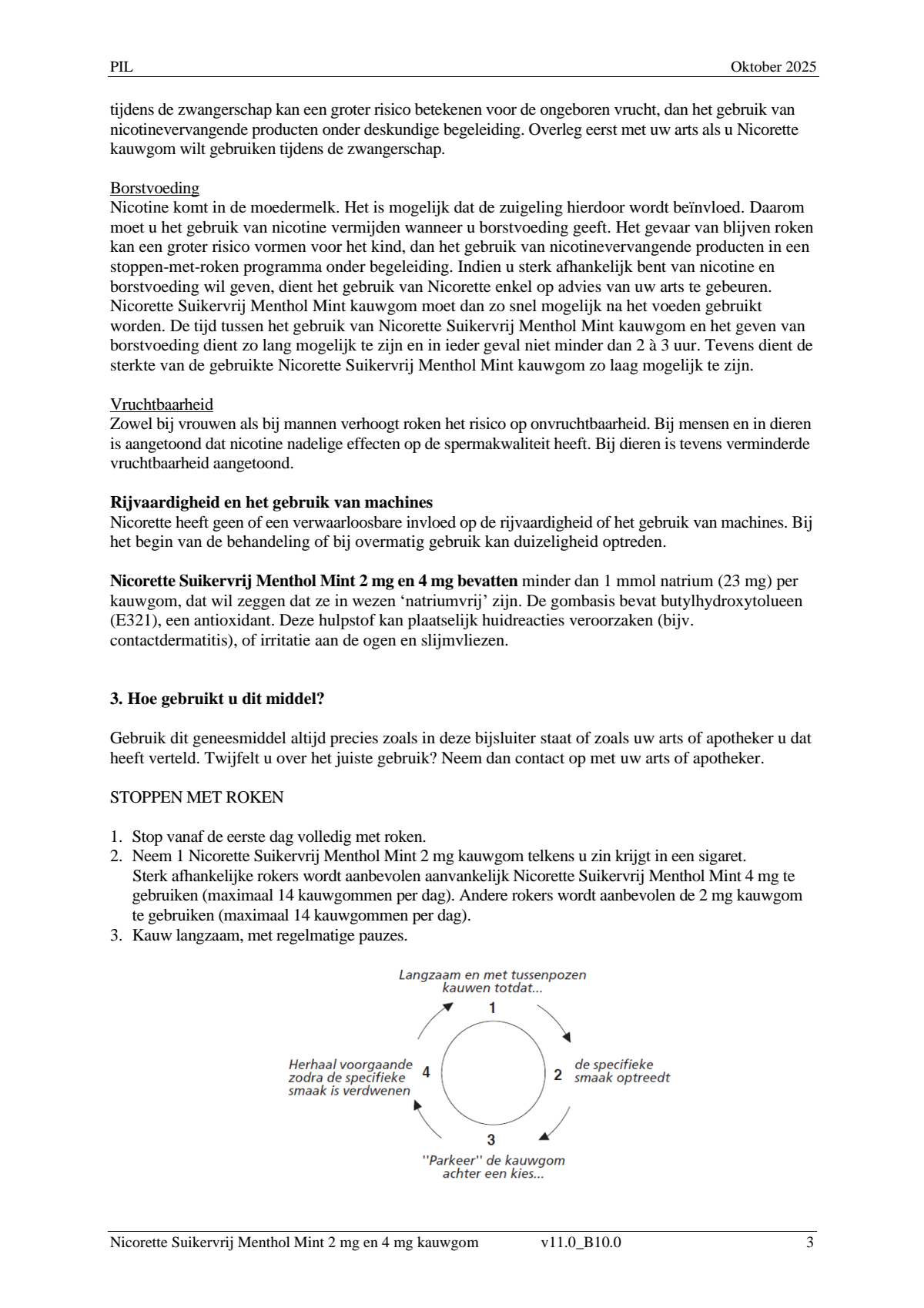 Suikervrij Kauwgom 2 mg Menthol Mint afbeelding van document #3, leaflet