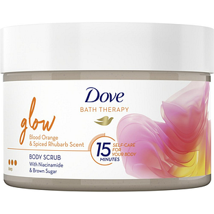 Dove Bath Therapy Bodyscrub Glow Blood Orange & Spiced Rhubarb Scent 295ML