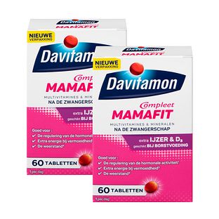 Davitamon Mamafit Tabletten 60st Multiverpakking 2x60TB Davitamon Mamafit Tabletten 60st Multiverpakking 2x60TB