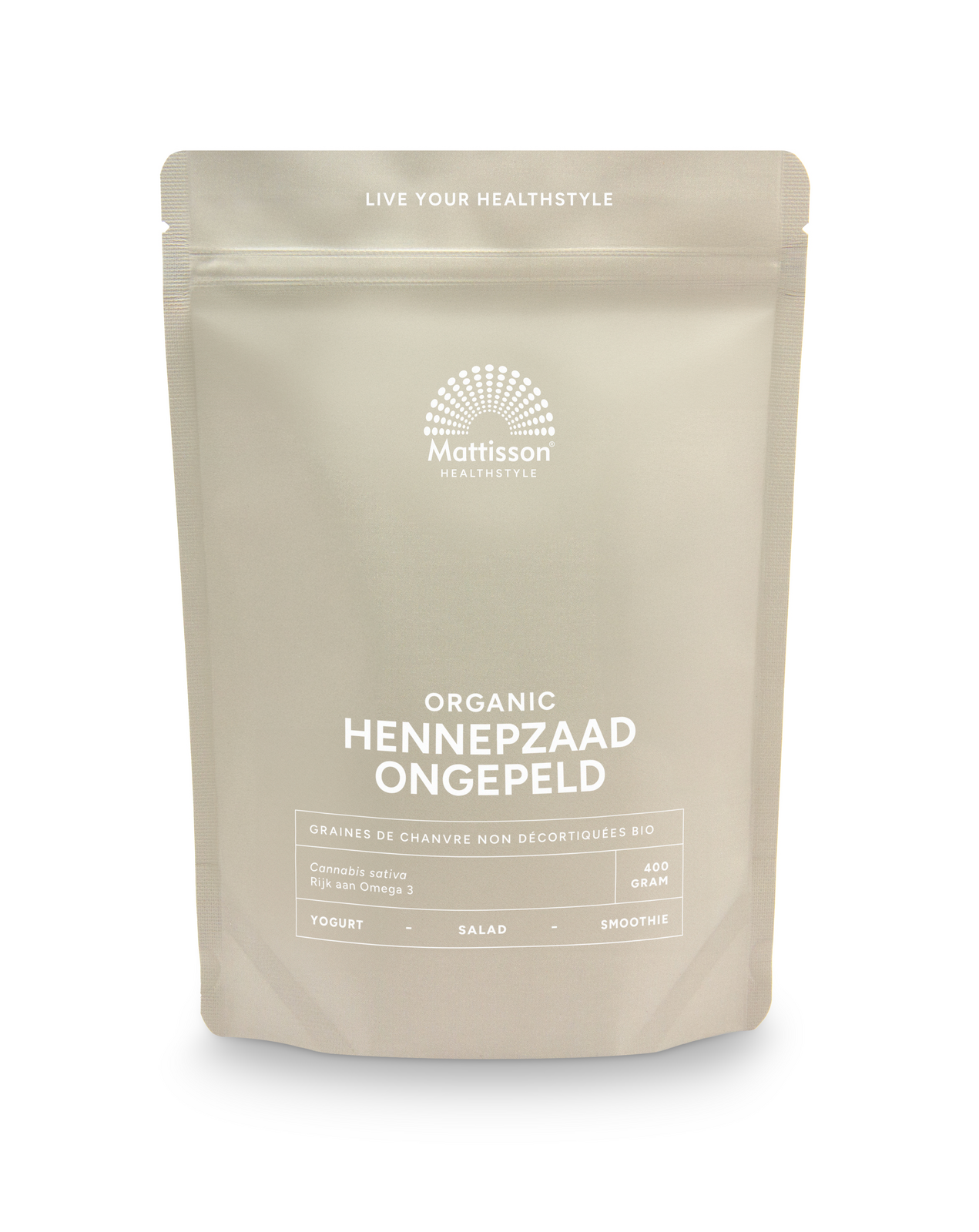 Mattisson HealthStyle Biologisch Hennepzaad Ongepeld 400GR