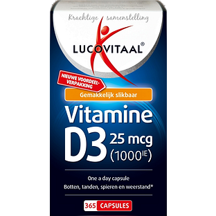Lucovitaal Vitamine D3 25mcg Capsules 365CP