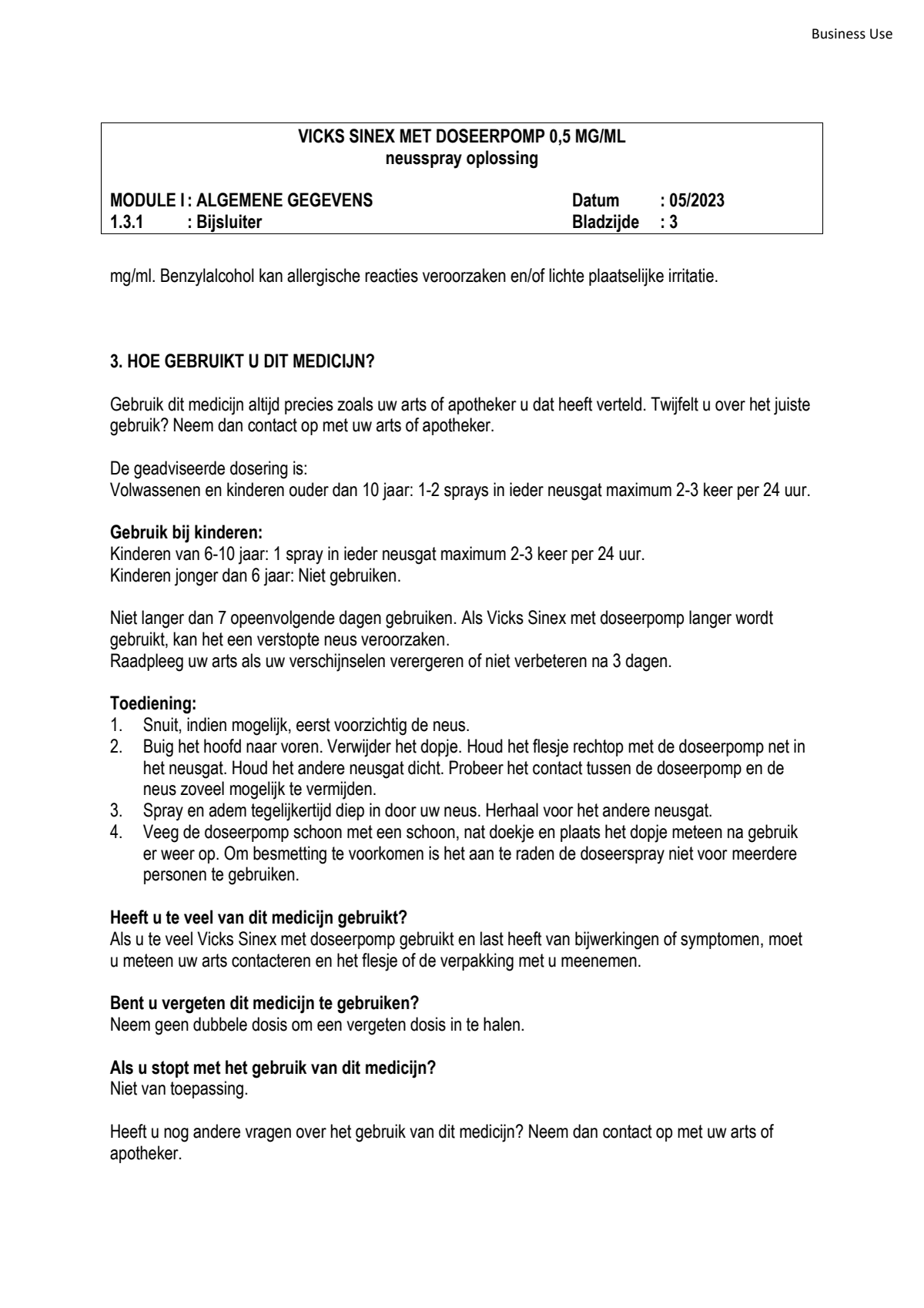 Sinex Doseerpomp afbeelding van document #3, leaflet