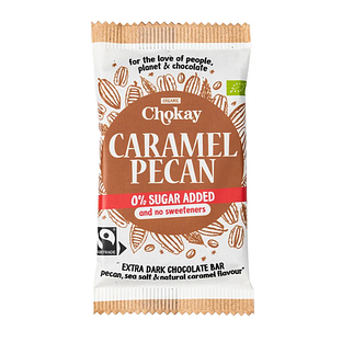 Chokay Caramel Pecan Extra Dark Chocolate Bar 70GR