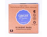Ginger Organic Maandverband Ultradun Night 10ST