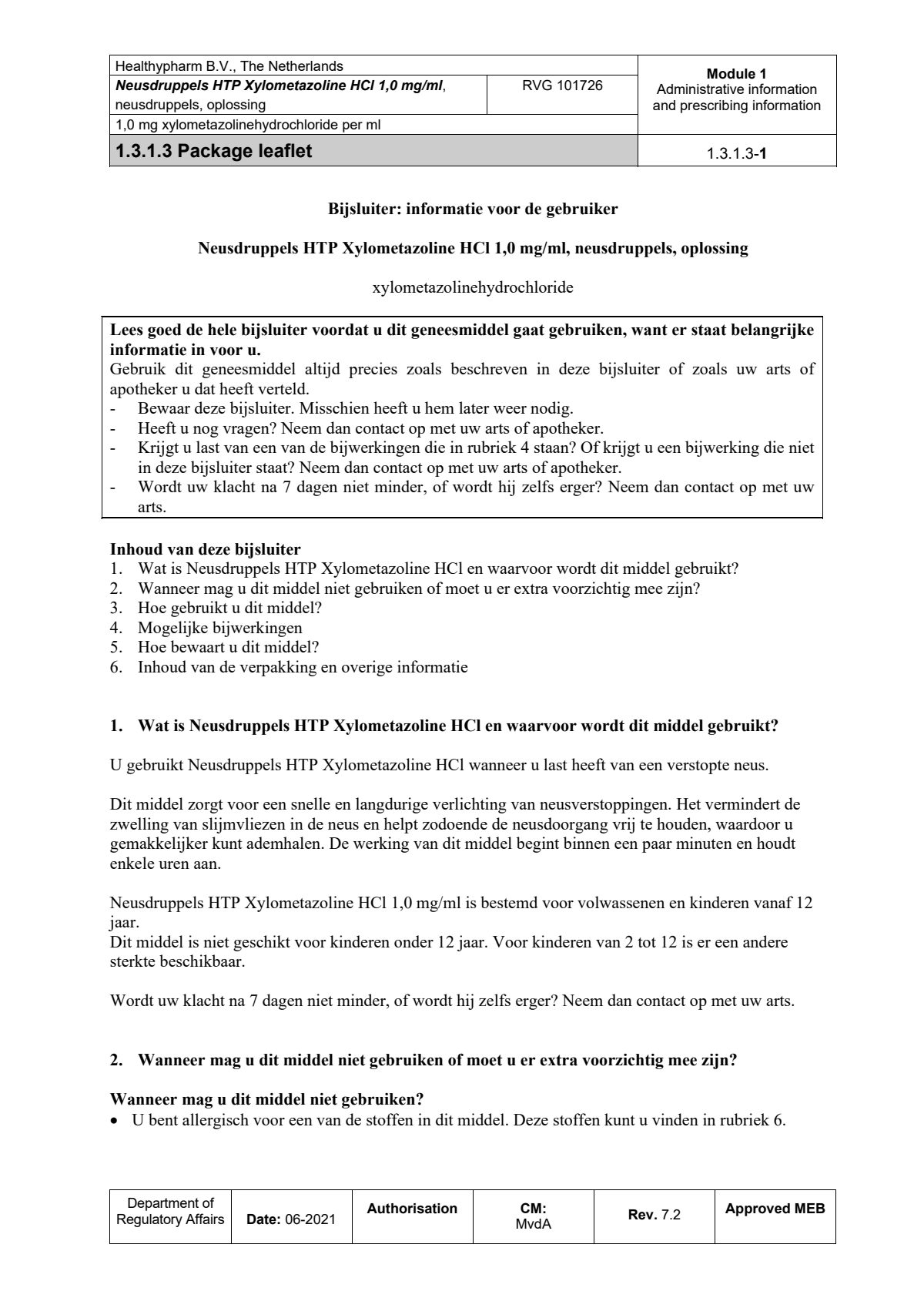 Neusdruppels 1.0mg/ml afbeelding van document #1, leaflet