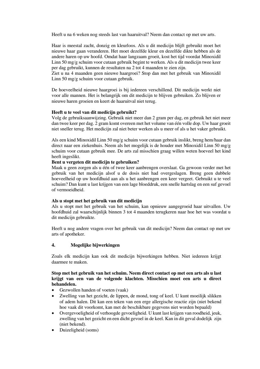 Minoxidil 50mg Foam afbeelding van document #5, leaflet