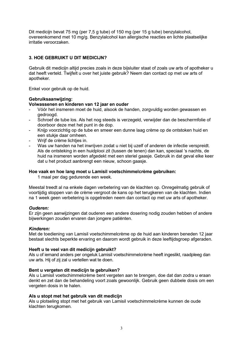 Voetschimmelcrème afbeelding van document #3, leaflet