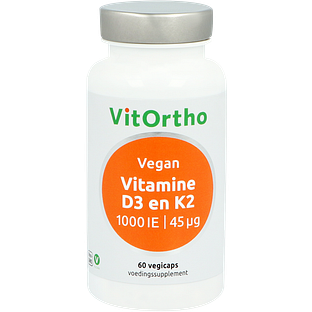 VitOrtho Vitamine D3 en K2 Vegan Capsules 60VCP