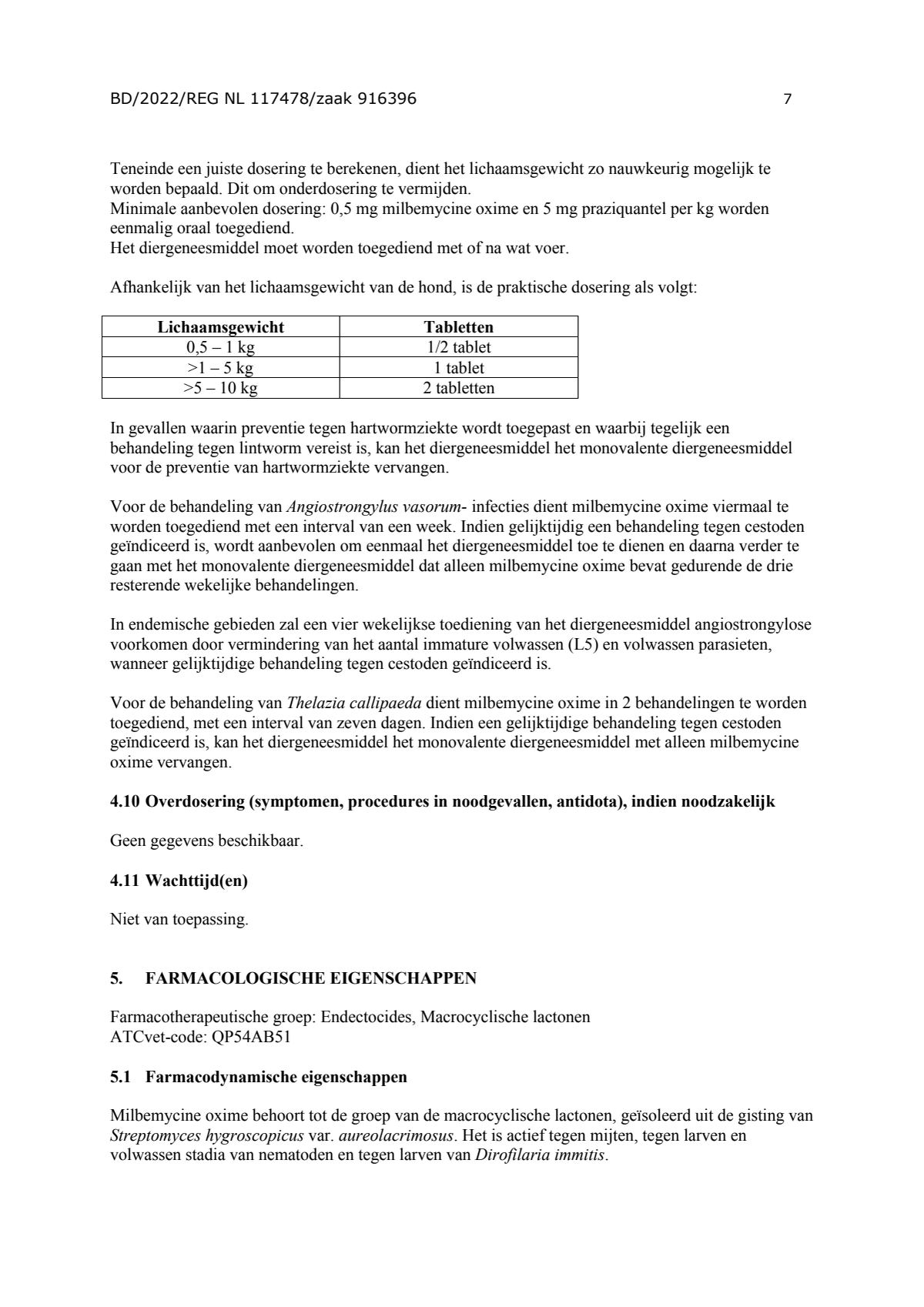 Milquestra Ontwormingsmiddel Honden 0.5 - 10KG afbeelding van document #7, leaflet