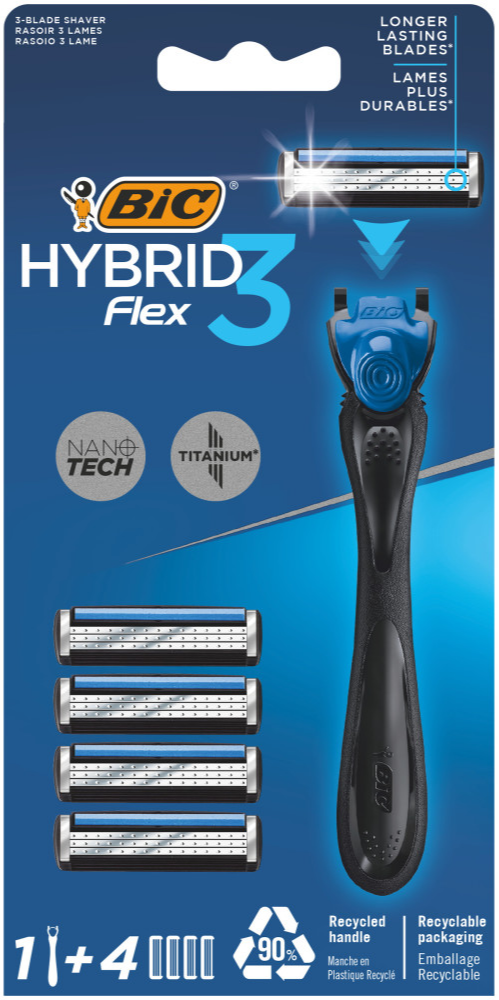 Bic Hybrid Flex 3 - Scheermes set afbeelding