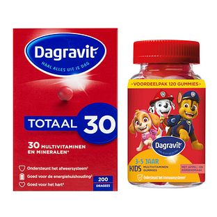Dagravit Family Pack Totaal 30 + Kids Multivitaminen Gummies 2 Stuks