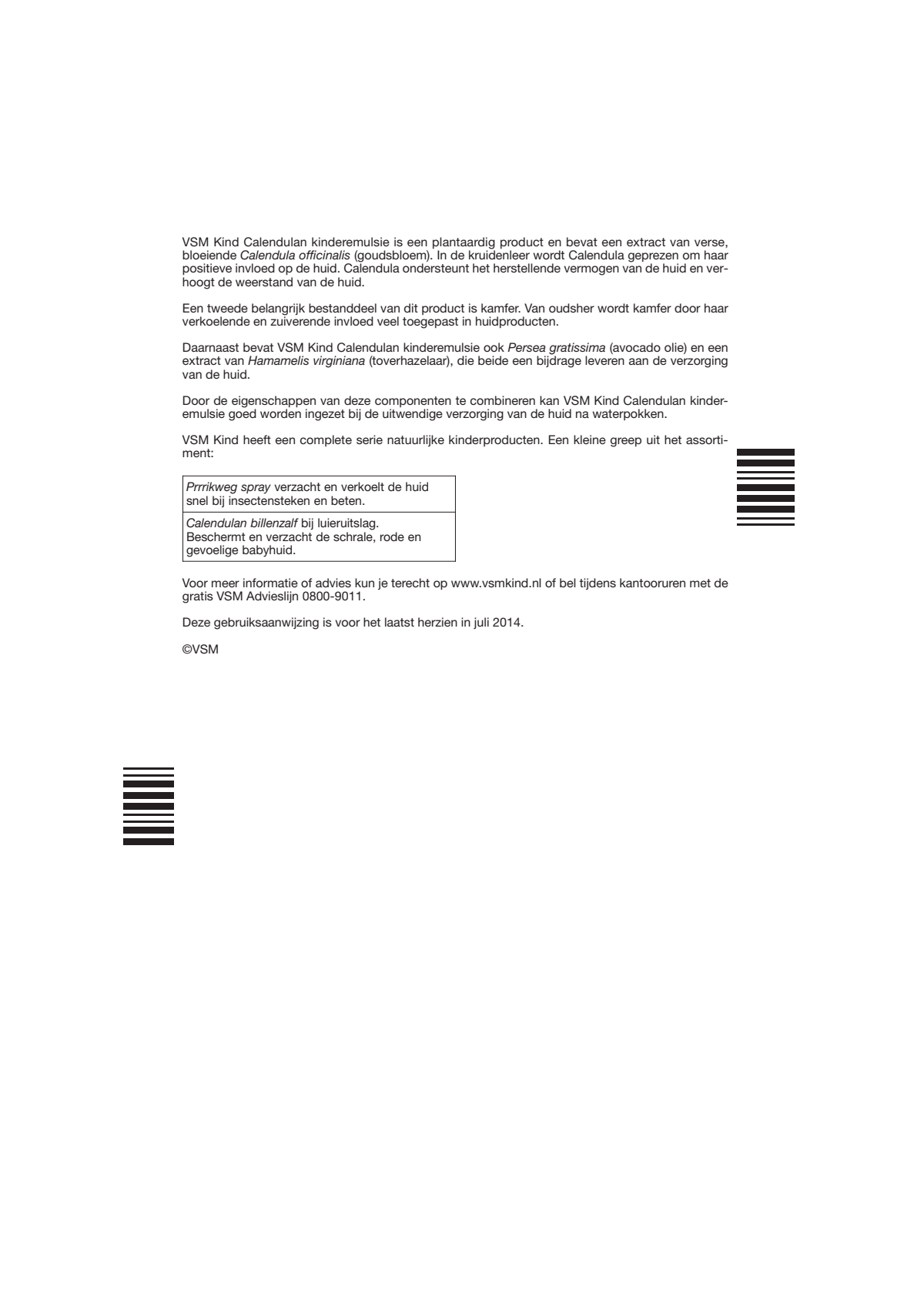 Kind Calendulan Emulsie afbeelding van document #2, instructions