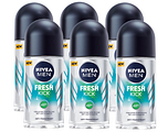Nivea Men Fresh Kick Anti-Transpirant Roll-On Voordeelverpakking 6x50ML