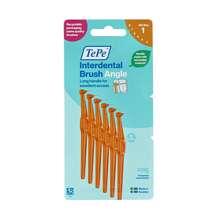 TePe Interdental Brush Angle Oranje ISO Size 1 6ST