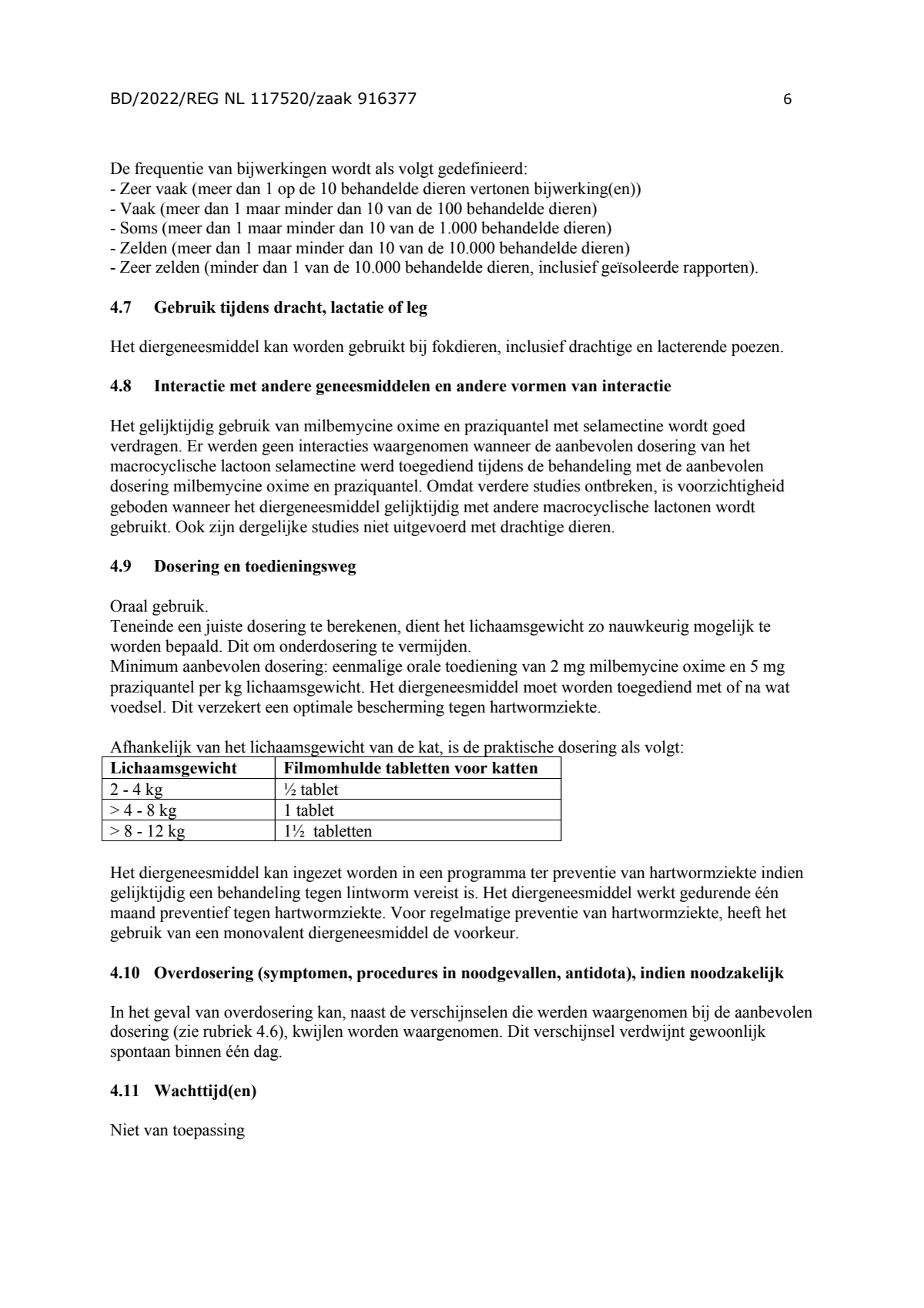 Milquestra Ontwormingsmiddel Katten vanaf 2KG afbeelding van document #6, leaflet