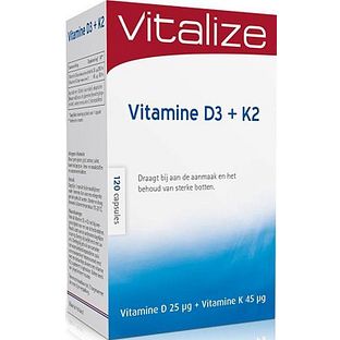 Vitalize Vitamine D3 + K2 120CP Vitalize Vitamine D3 + K2 120CP