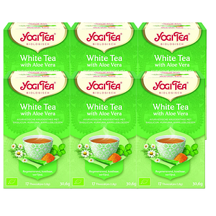 Yogi Tea White Tea With Aloë Vera Voordeelverpakking 6x17ST