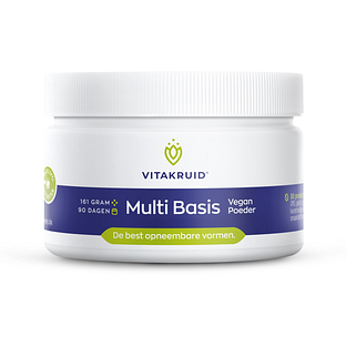 Vitakruid Multi Basis Vegan poeder met natuurlijke vormen 161GR