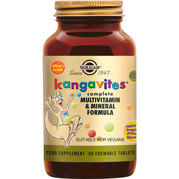 Solgar Kangavites™ Tropical Punch Multivitamine kauwtabletten voor Kinderen 60KTB