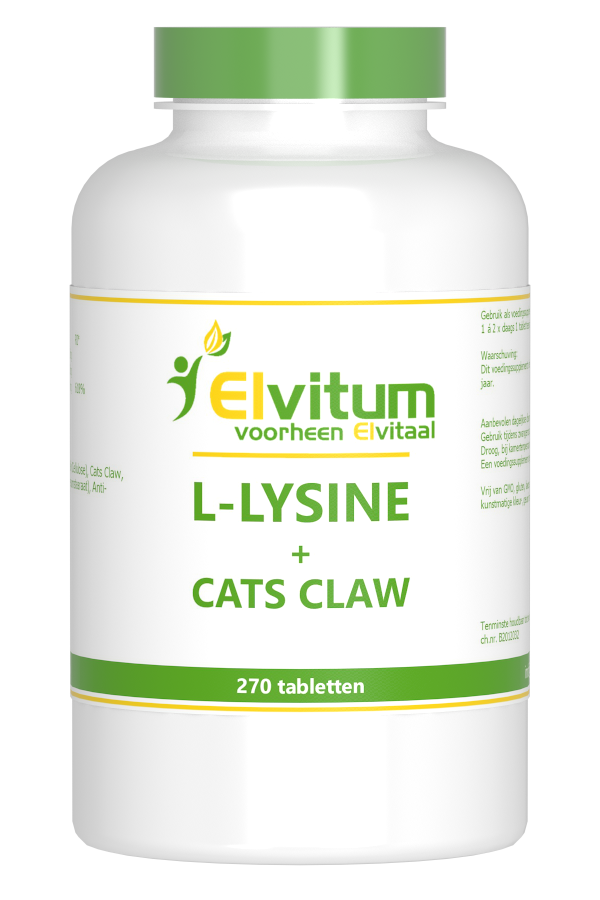 Elvitum L-Lysine Cats Claw Tabletten afbeelding 1