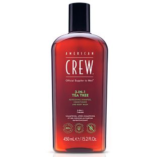 American Crew 3-in-1 Tea Tree Shampoo, Conditioner & Bodywash 450ML