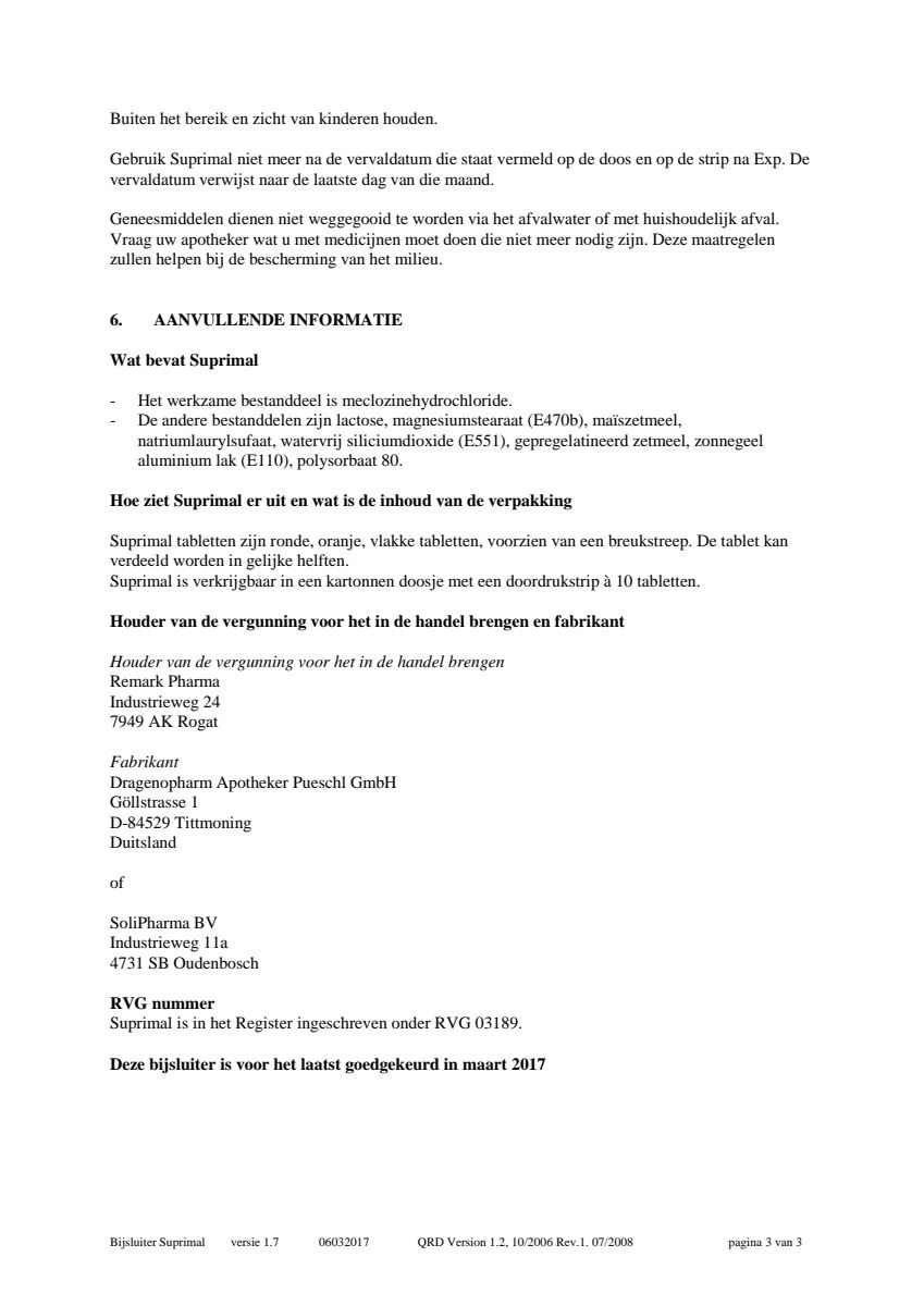 Reistabletten 12,5mg afbeelding van document #3, leaflet