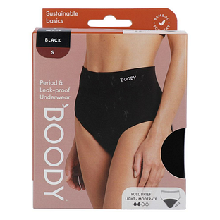 Boody Menstruatieondergoed Tailleslip Zwart Licht/Normaal Maat S 1ST