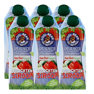 Cool Bear Vruchtensiroop Aardbei en Appel 6x750ML
