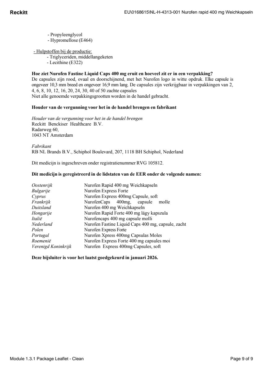 Fastine 400mg Capsules afbeelding van document #9, leaflet