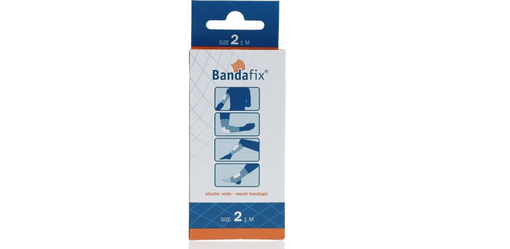 Bandafix Elastisch Netverband Katoen Bovenarm/Elleboog/Onderbeen/Voet (1m) afbeelding