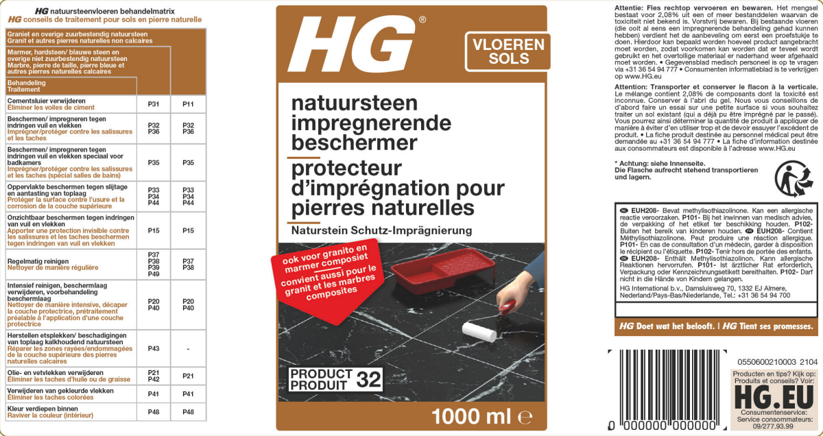 Vloeren Natuursteen Impregnerende  Beschermer 32 afbeelding van document #1, label