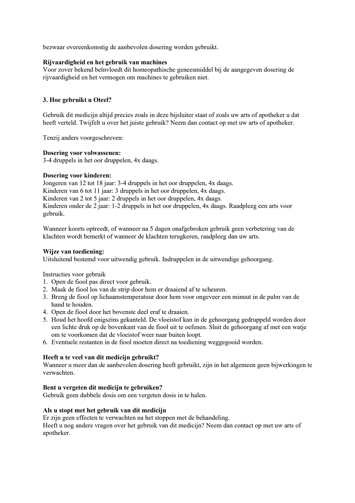 Oteel Oordruppels afbeelding van document #2, leaflet