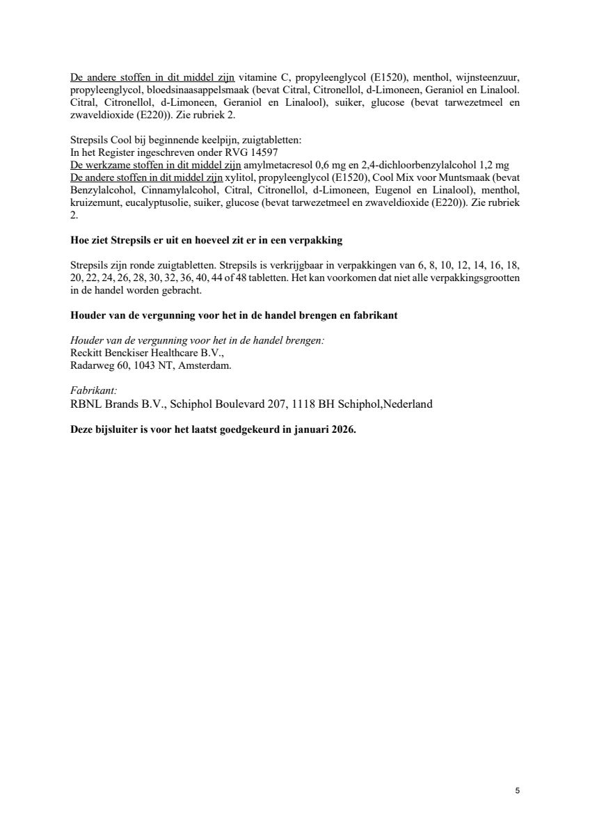 Citroen & Honing Zuigtabletten afbeelding van document #5, leaflet