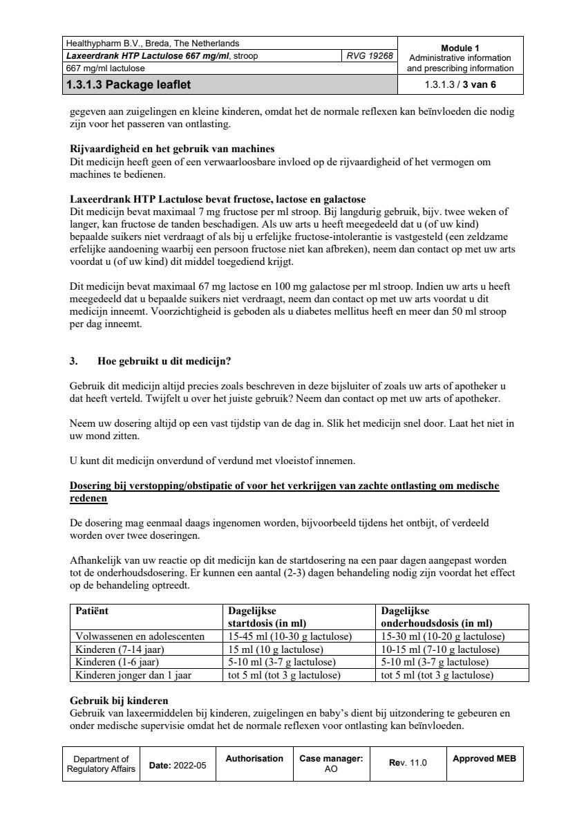Laxeerdrank Lactulose afbeelding van document #3, leaflet